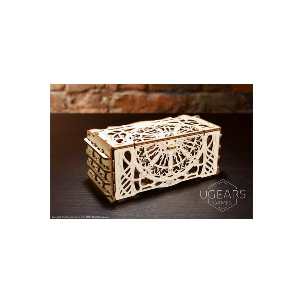 Ugears Μηχανικό 3D Παζλ - Θήκη για Κάρτες - 23.4 x 12 x 10.2 cm