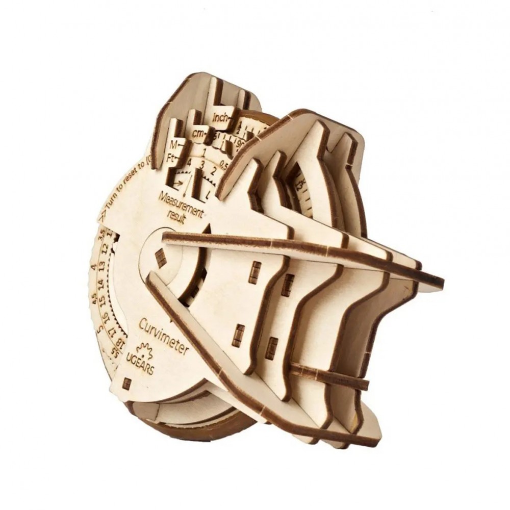 Ugears Μηχανικό 3D Παζλ - Καμπυλόμετρο - 11.5 x 10.3 x 5.7 cm