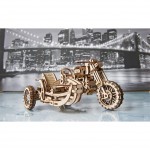 Ugears Μηχανικό 3D Παζλ - Μηχανή Σκράμπλερ UGR-10 με πλαϊνό καλάθι - 22 x 16 x 11.5 cm