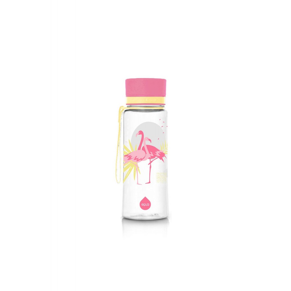 Equa - Plastic Bottle Flamingo 600ml