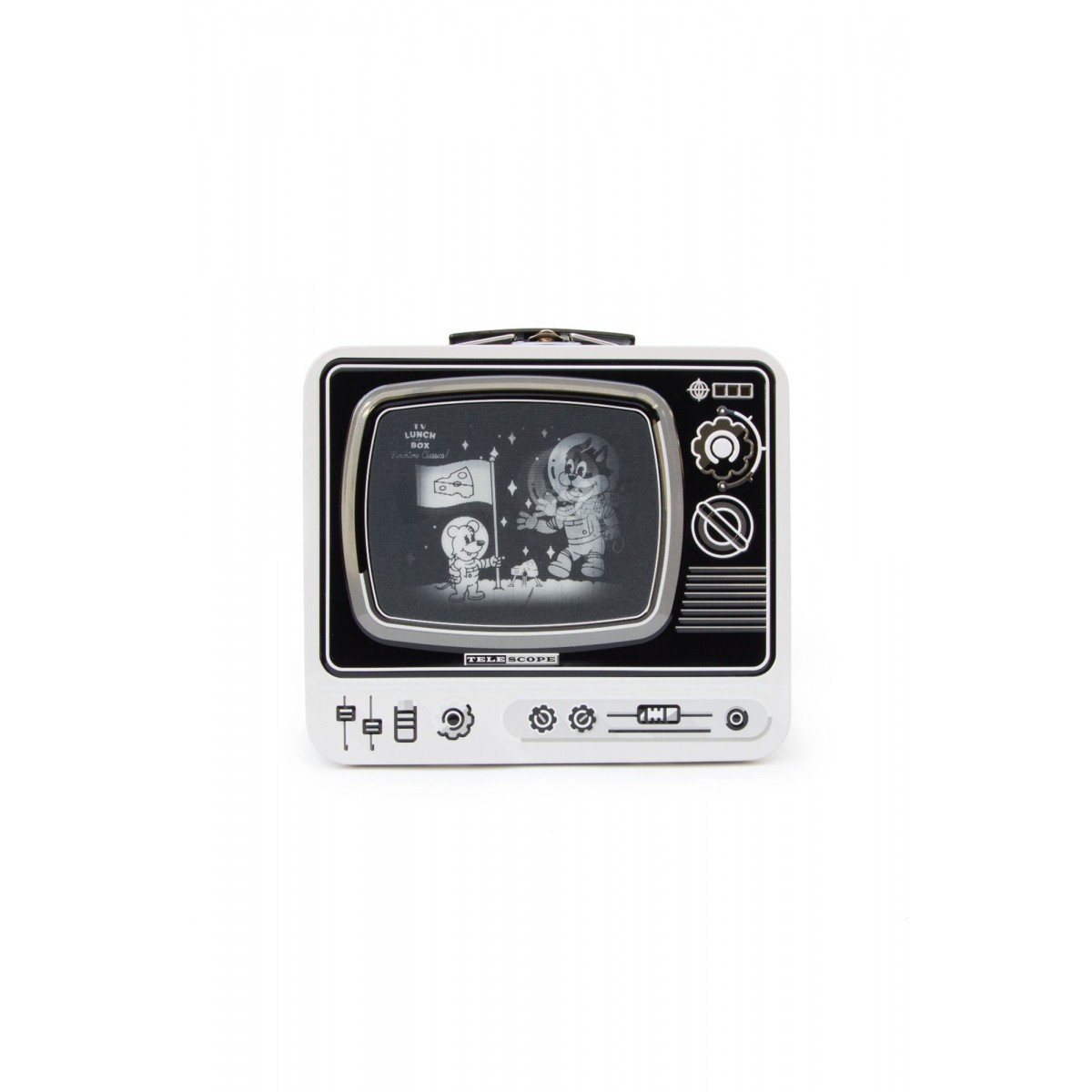 Suck UK Δοχείο Φαγητού Retro TV - Λευκό - 20,5 x 19,5 x 10 cm