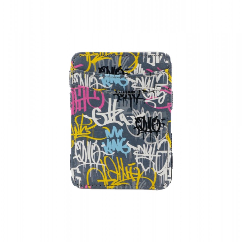 Hunterson Magic Wallet - Δερμάτινο Πορτοφόλι με RFID - Scribble Graffiti Print