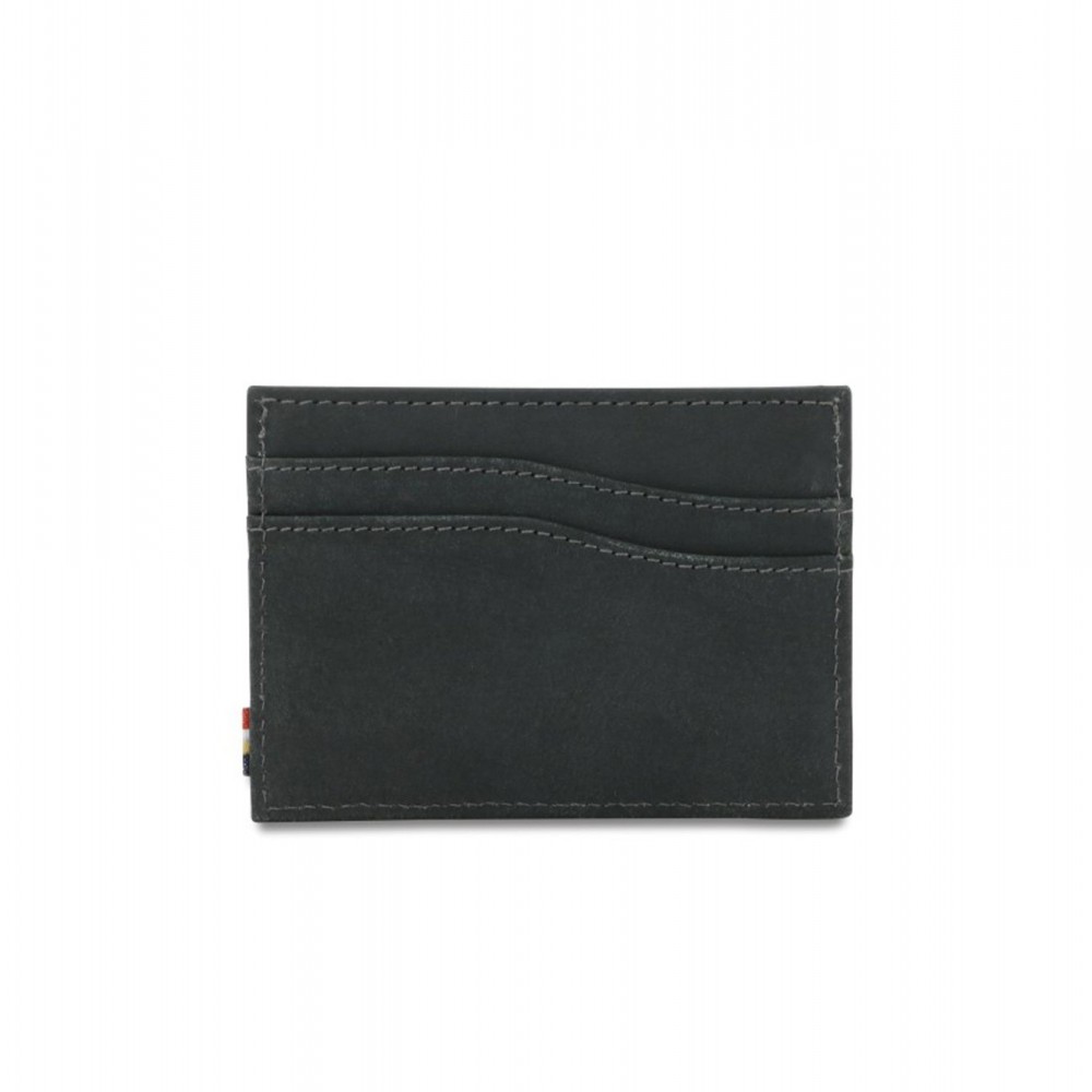 Garzini Leggera Card Holder - Vintage - Μαύρο (Carbon Black)