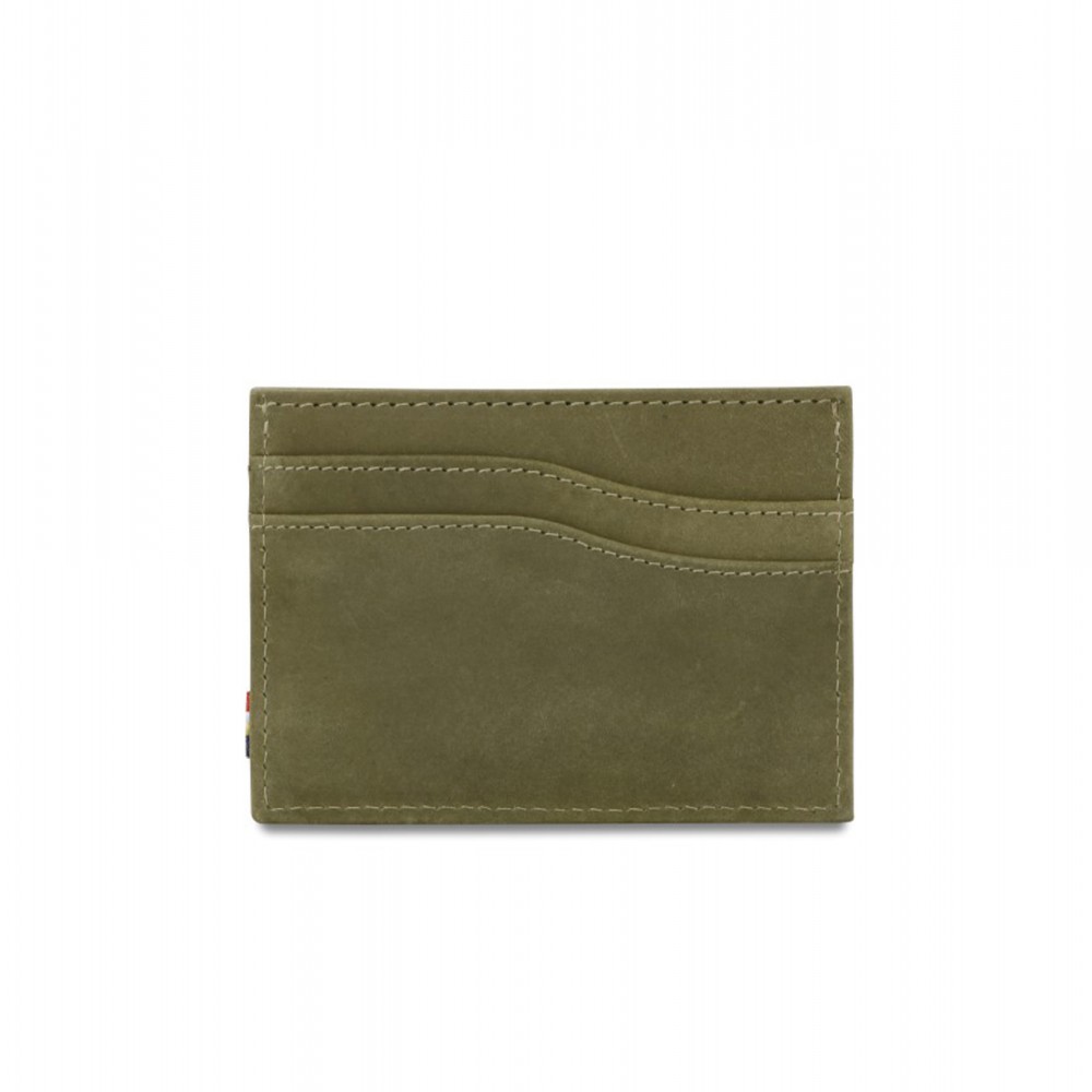 Garzini Leggera Card Holder - Vintage - Πράσινο (Olive Green)