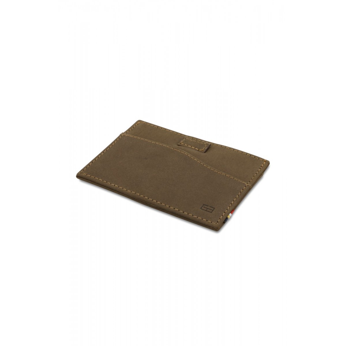 Garzini Leggera Card Holder with ID Window - Vintage - Καφέ Σκούρο (Java Brown)