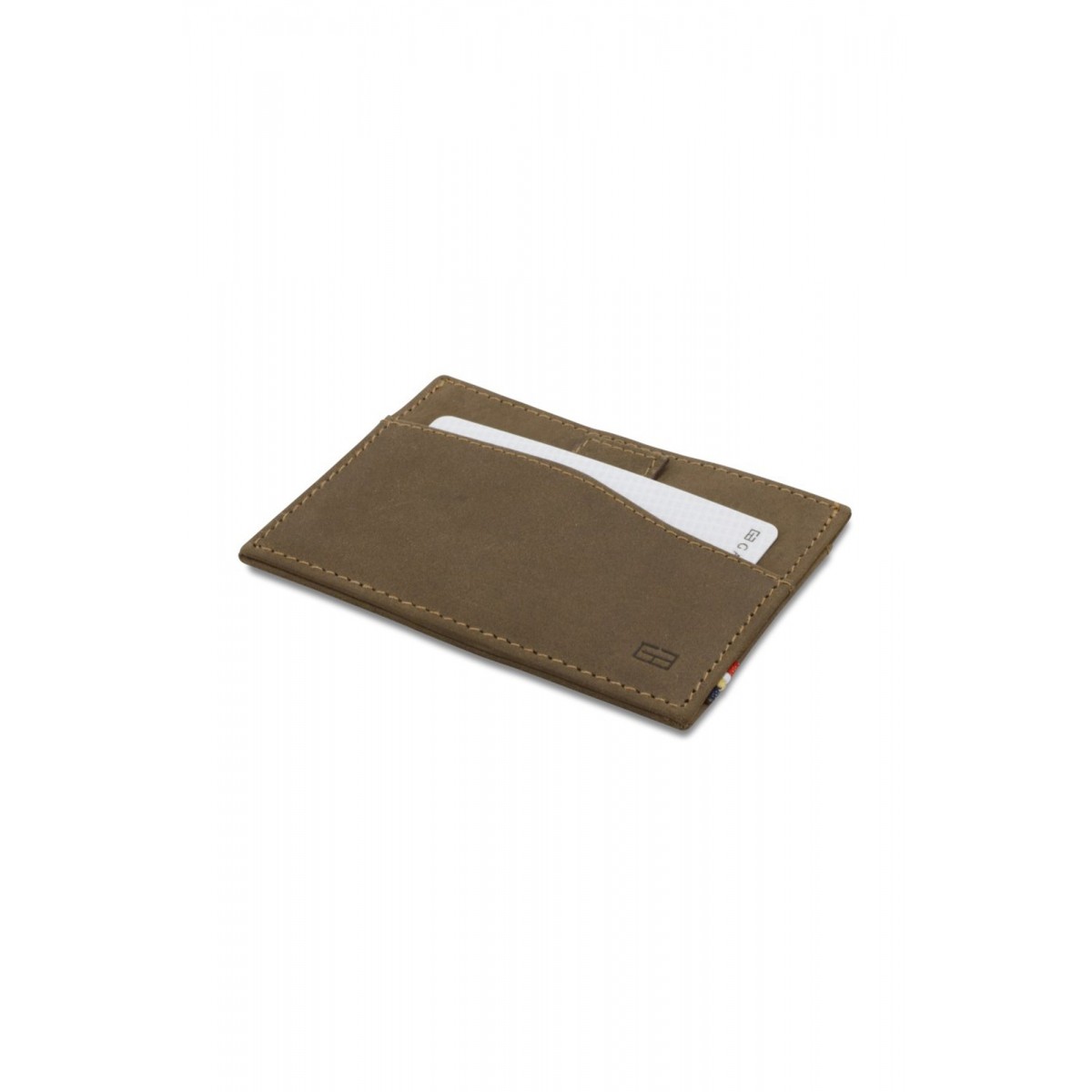 Garzini Leggera Card Holder with ID Window - Vintage - Καφέ Σκούρο (Java Brown)