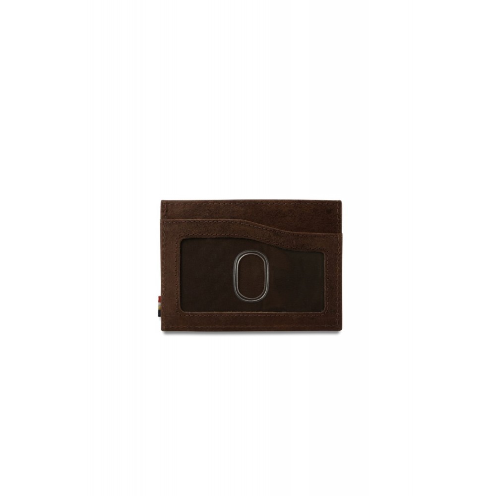 Garzini Leggera Card Holder with ID Window - Brushed - Καφέ (Brushed Brown)