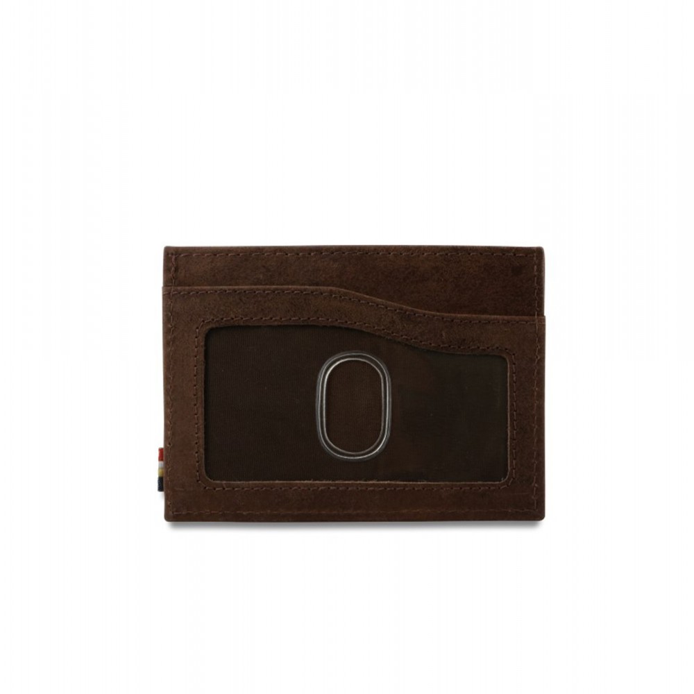 Garzini Leggera Card Holder with ID Window - Brushed - Καφέ (Brushed Brown)