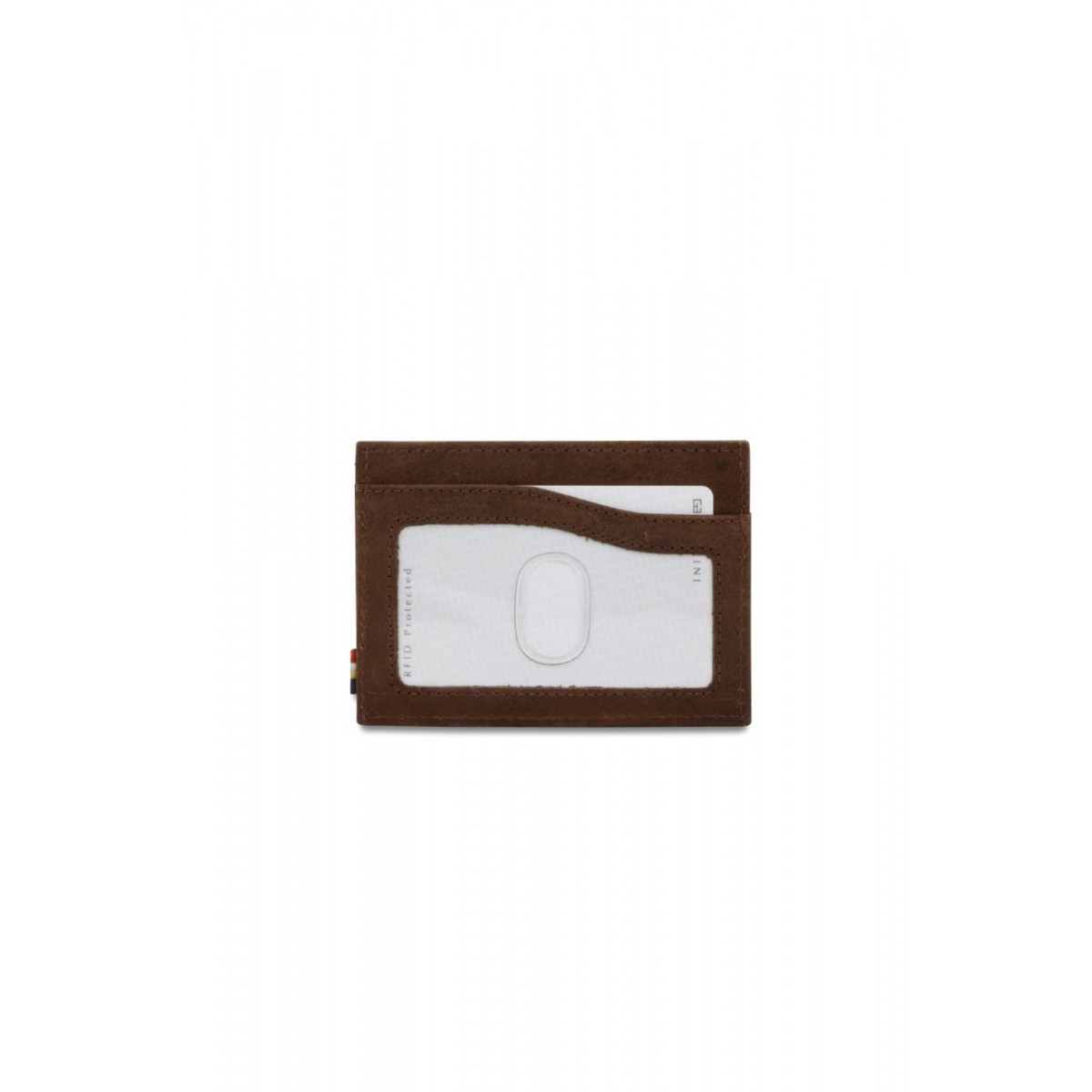 Garzini Leggera Card Holder with ID Window - Brushed - Καφέ (Brushed Brown)