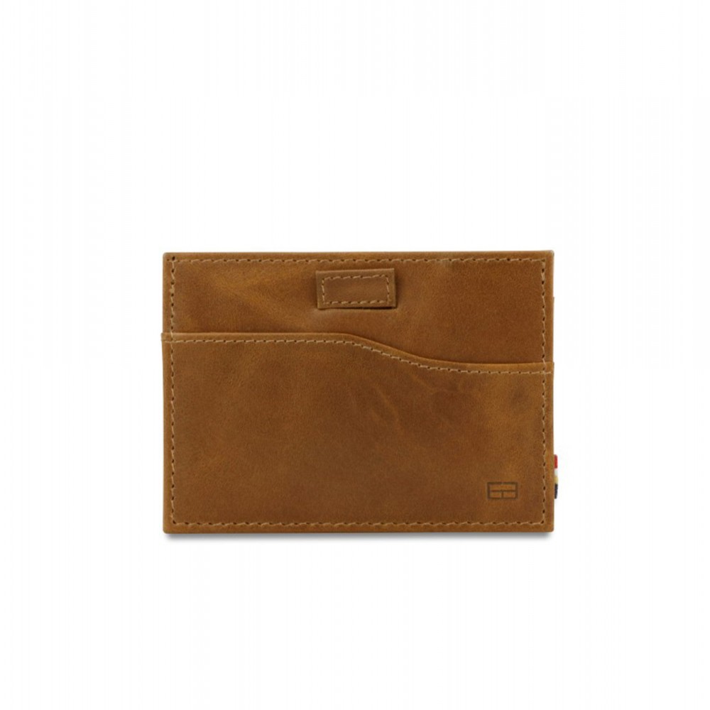 Garzini Leggera Card Holder with ID Window - Brushed - Καφέ Κονιάκ (Brushed Cognac)