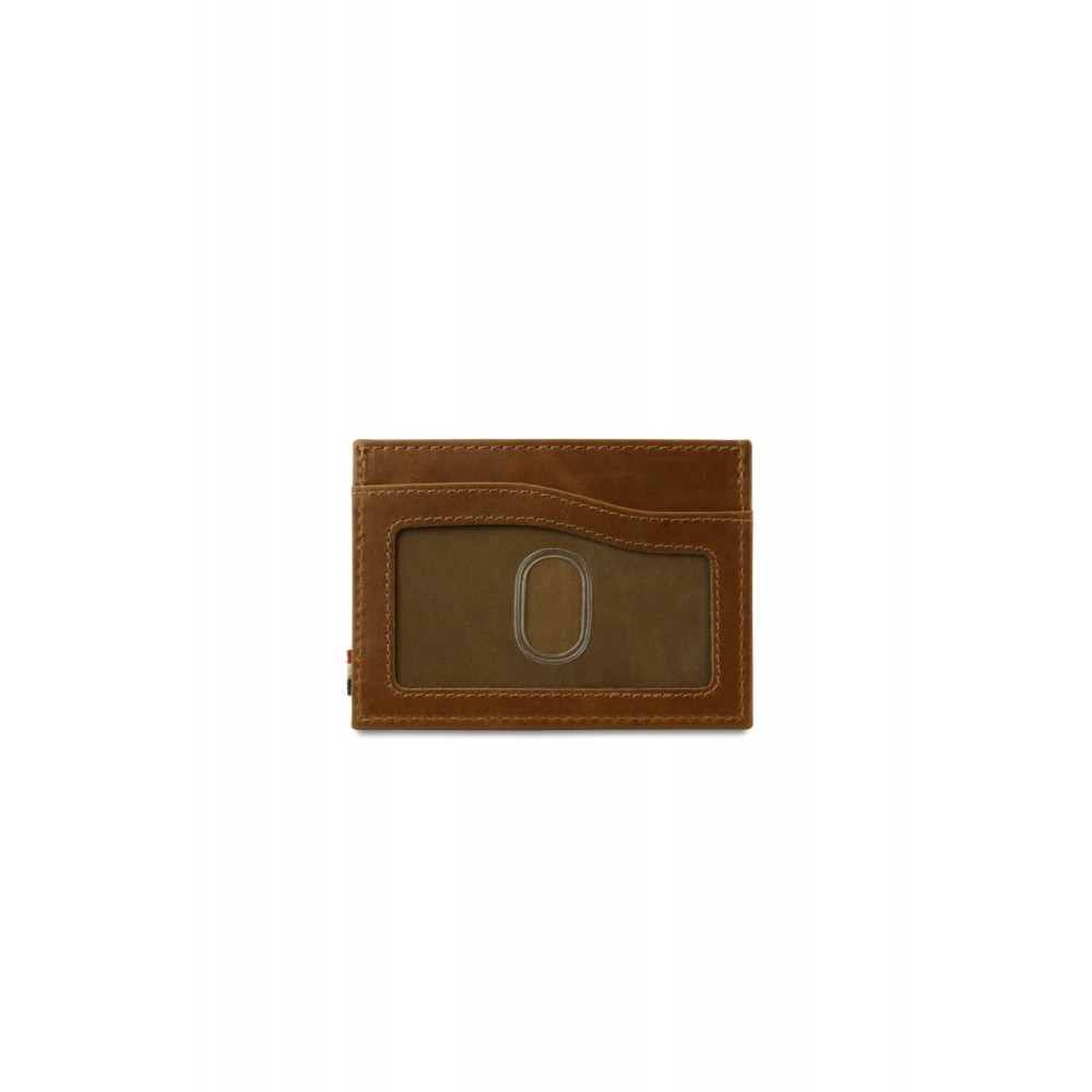 Garzini Leggera Card Holder with ID Window - Brushed - Καφέ Κονιάκ (Brushed Cognac)