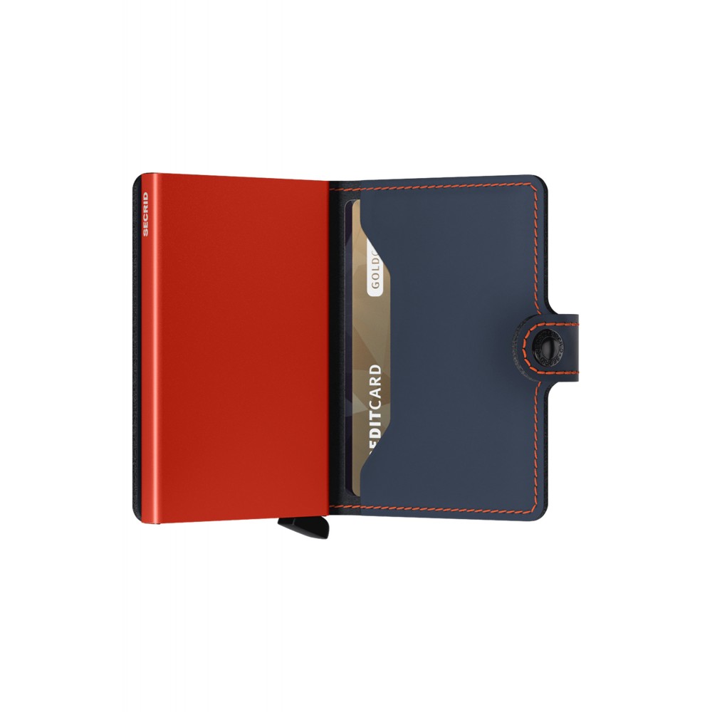 Secrid Miniwallet - Matte - Night Blue-Orange