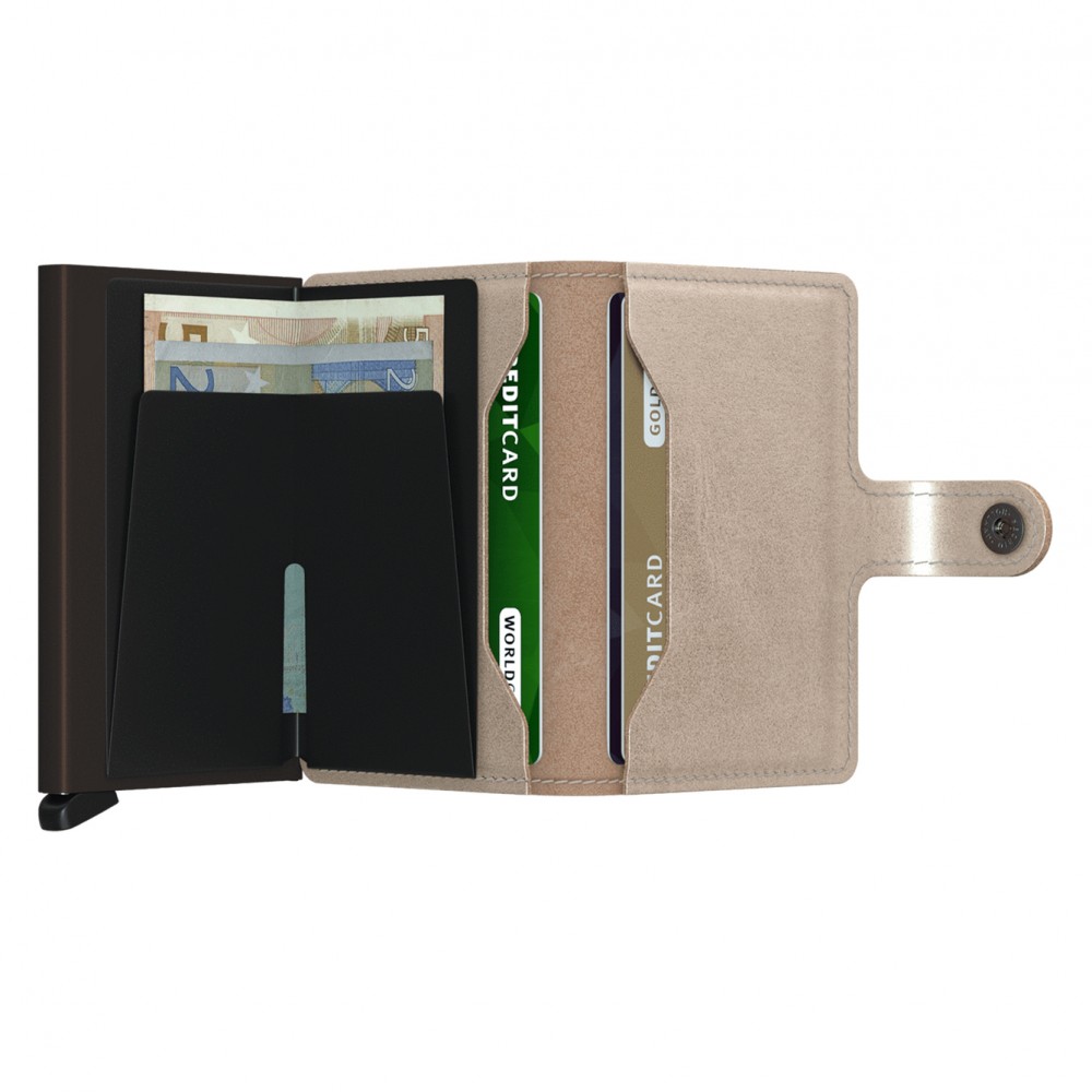 Secrid Miniwallet - Metallic - Champagne Brown