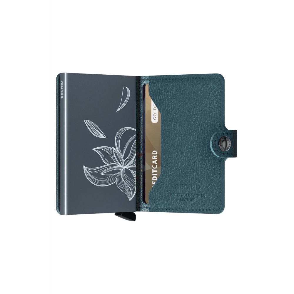 Secrid Miniwallet - Stich Vegan - Magnolia Petrolio