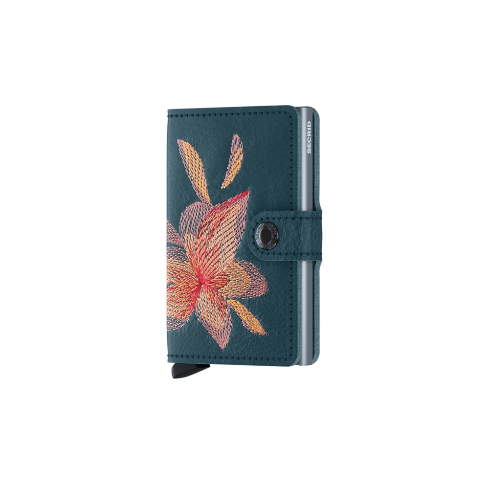 Secrid Miniwallet - Stich Vegan - Magnolia Petrolio