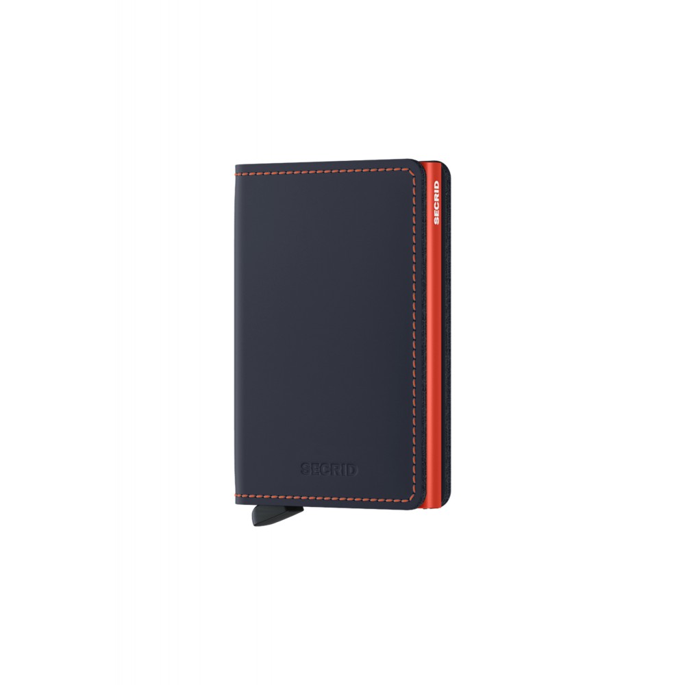 Secrid Slimwallet - Matte - Night Blue-Orange