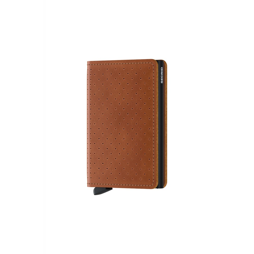 Secrid Slimwallet - Perforated - Cognac