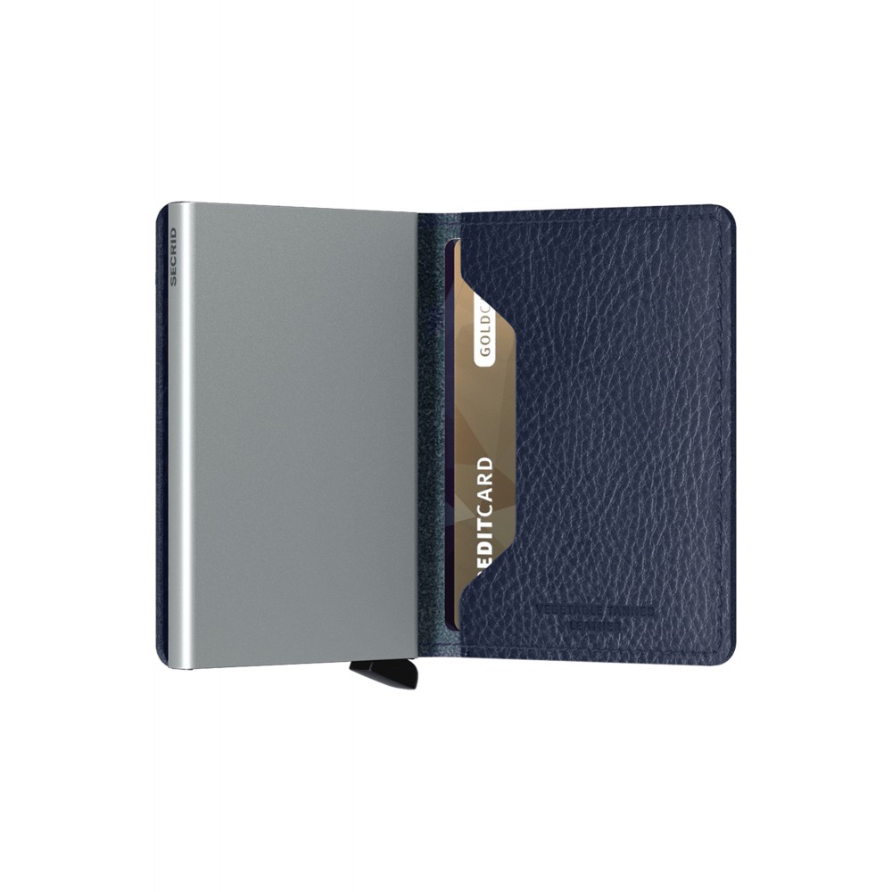 Secrid Slimwallet - Veg Tanned - Navy Silver