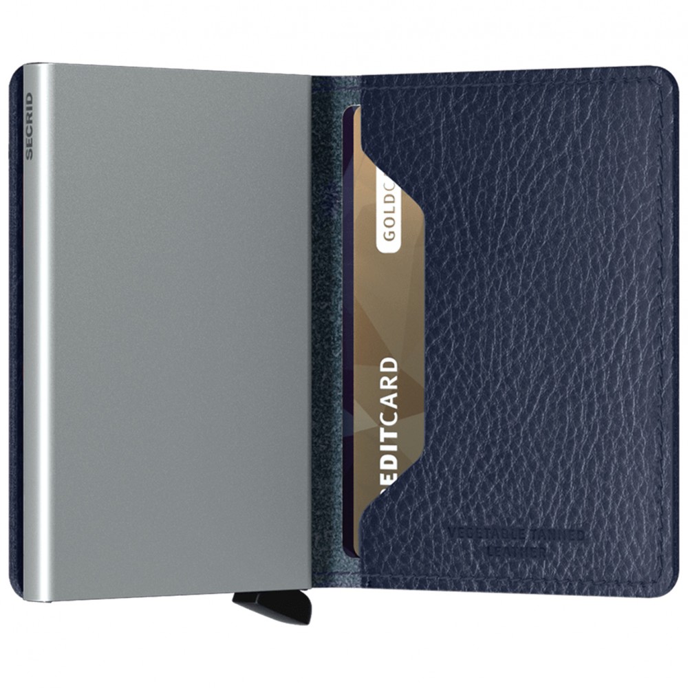 Secrid Slimwallet - Veg Tanned - Navy Silver