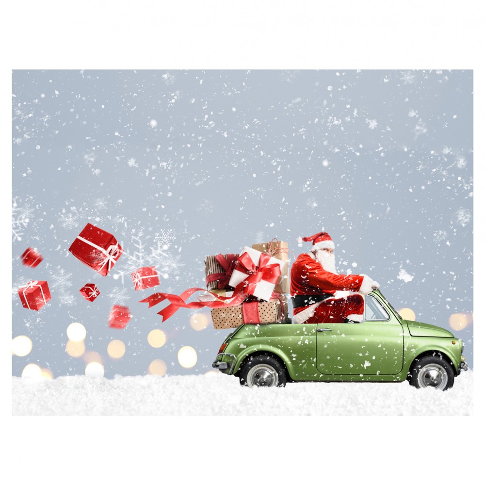 Contento Matteo Placemat Σουπλά Βινυλίου 40x30 - Santa Claus Driving