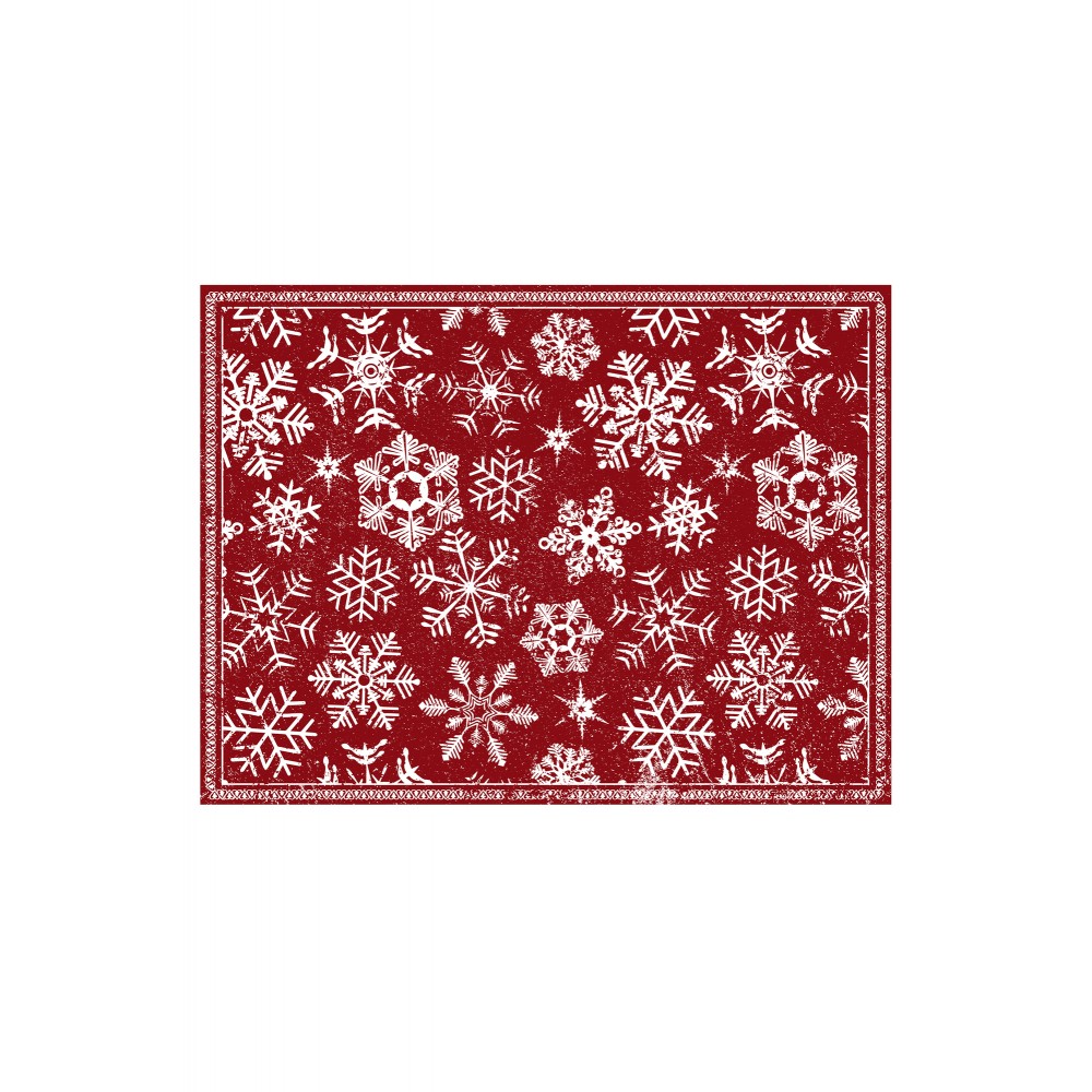 Contento Matteo Placemat Σουπλά Βινυλίου 40x30 - Snowflakes-Red