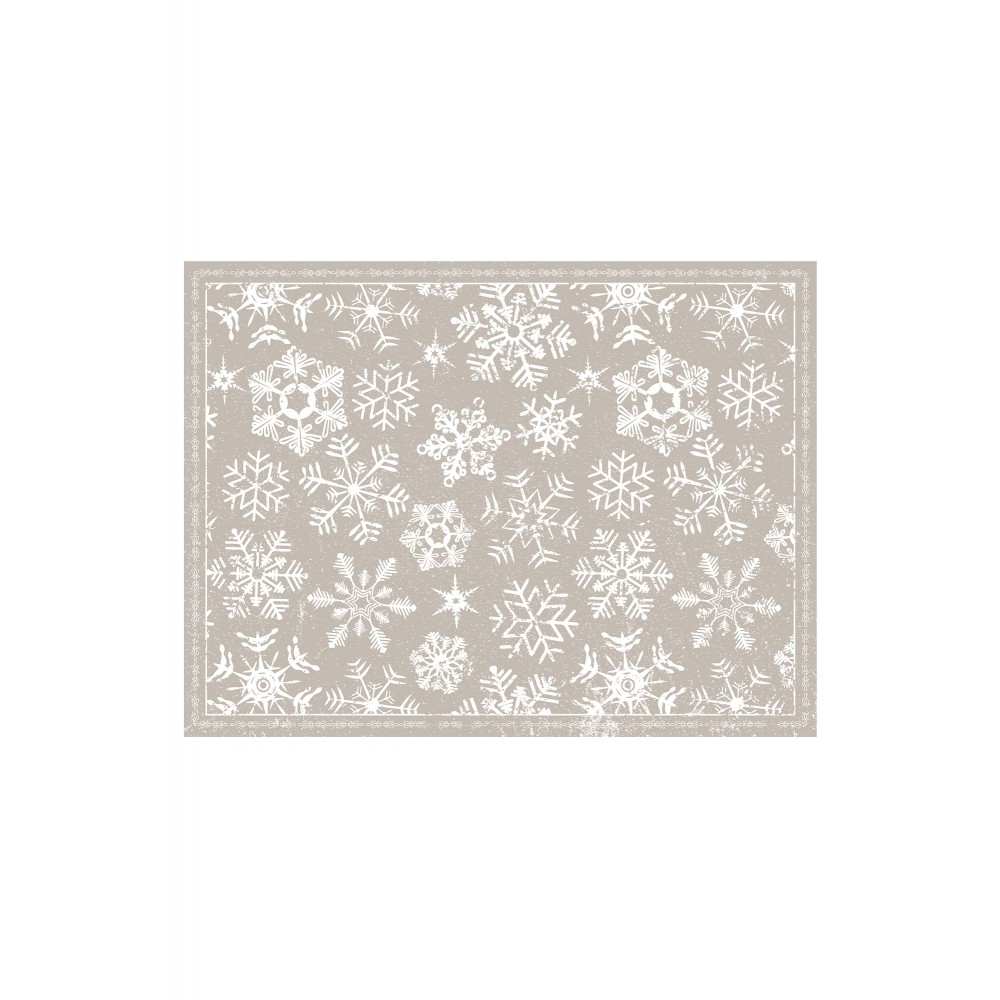 Contento Matteo Placemat Σουπλά Βινυλίου 40x30 - Snowflakes-Grey