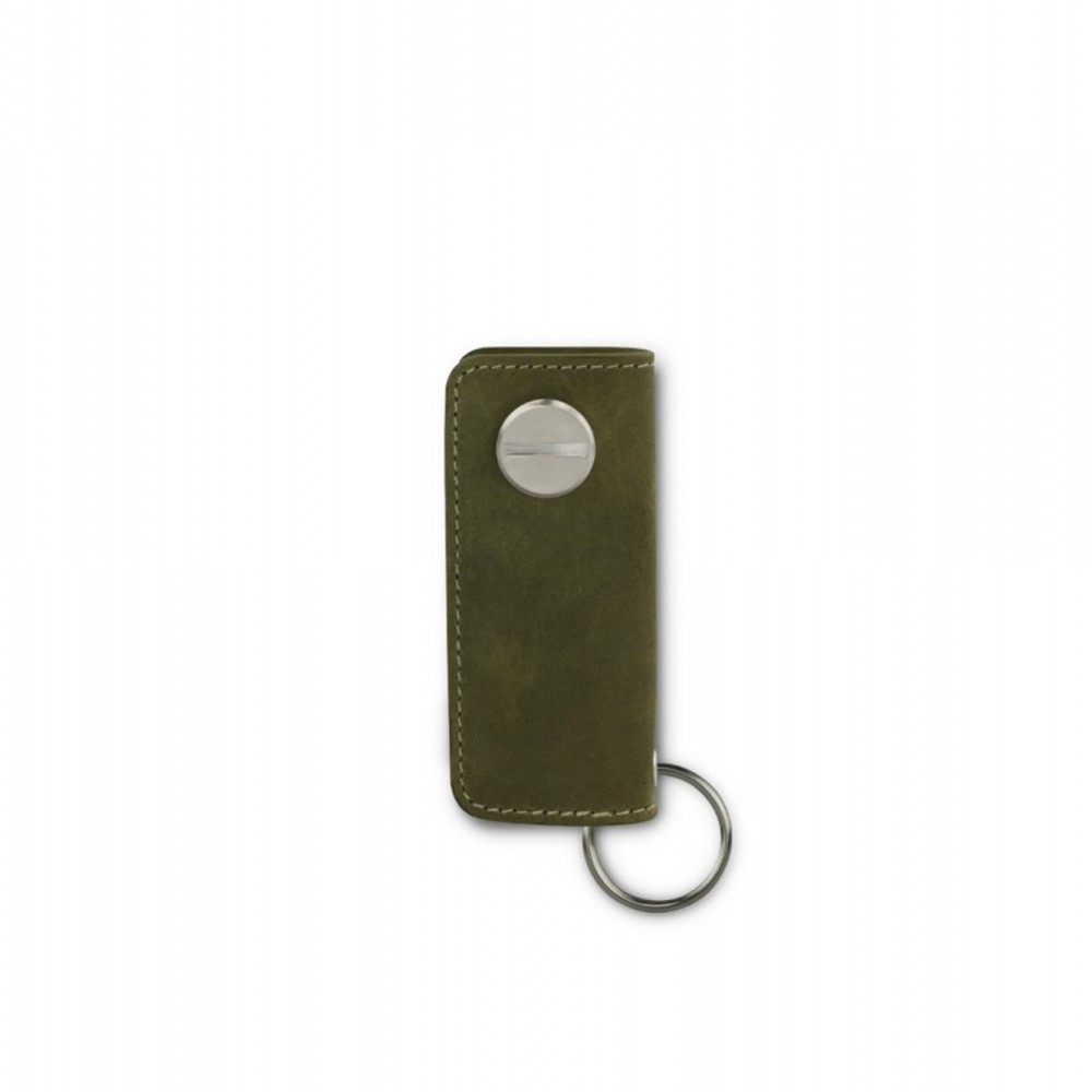 Garzini Lusso Key Holder - Vintage - Olive Green