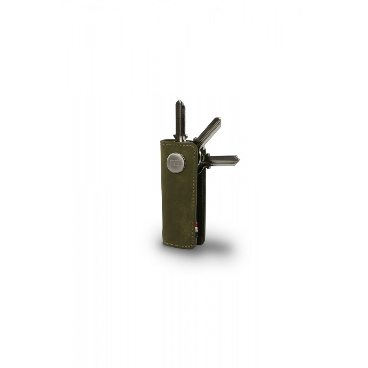 Garzini Lusso Key Holder - Vintage - Olive Green