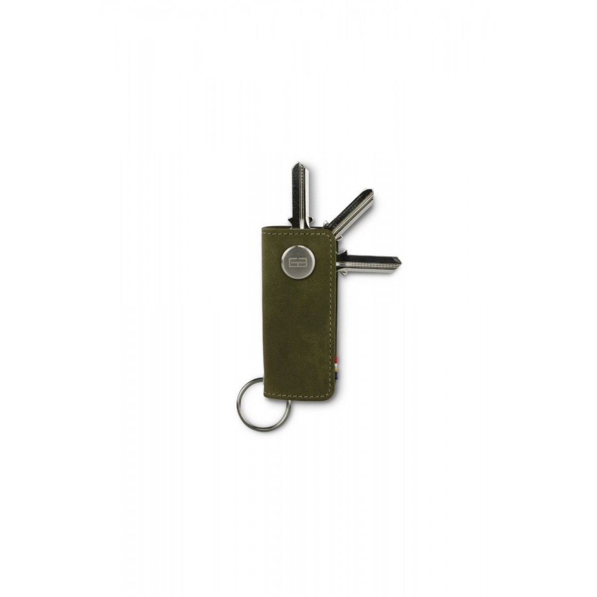 Garzini Lusso Key Holder - Vintage - Olive Green