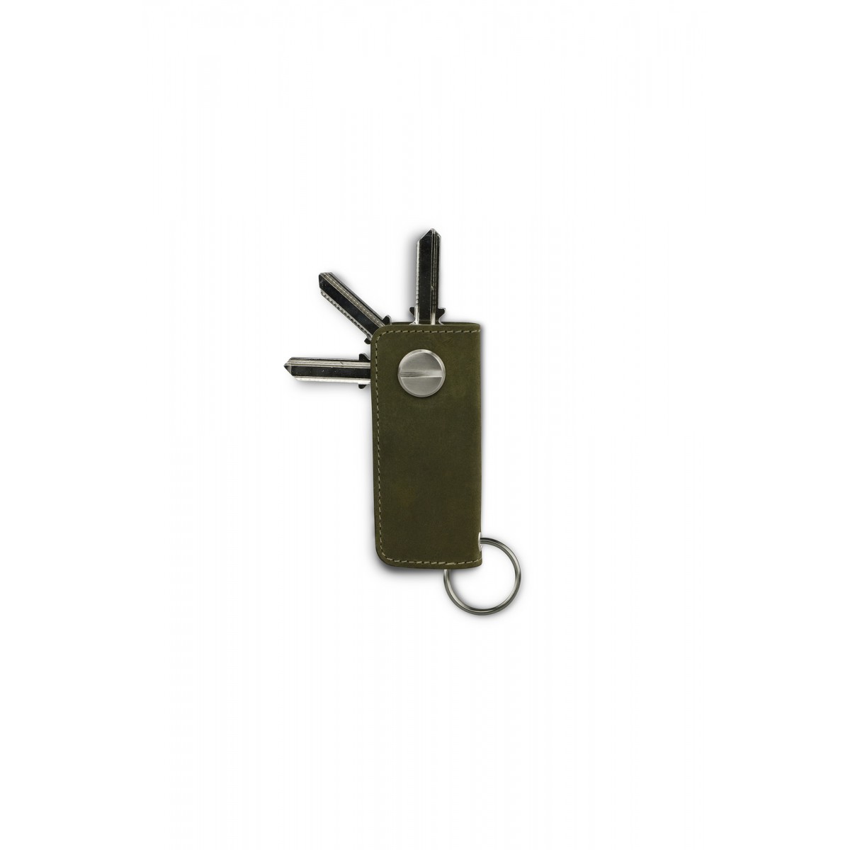 Garzini Lusso Key Holder - Vintage - Olive Green