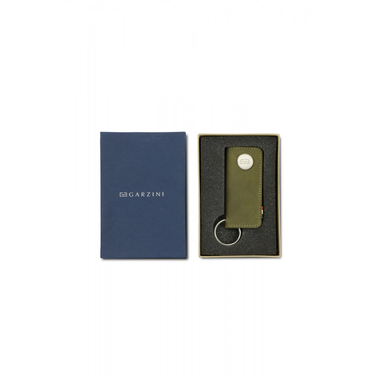 Garzini Lusso Key Holder - Vintage - Olive Green