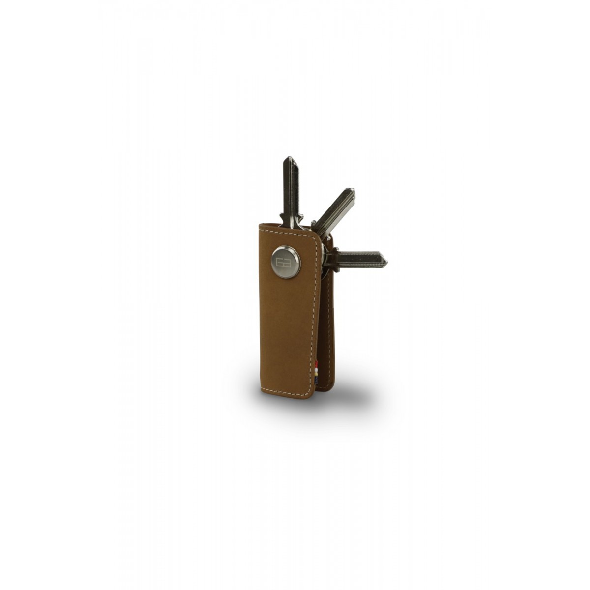 Garzini Lusso Key Holder - Vintage - Camel Brown