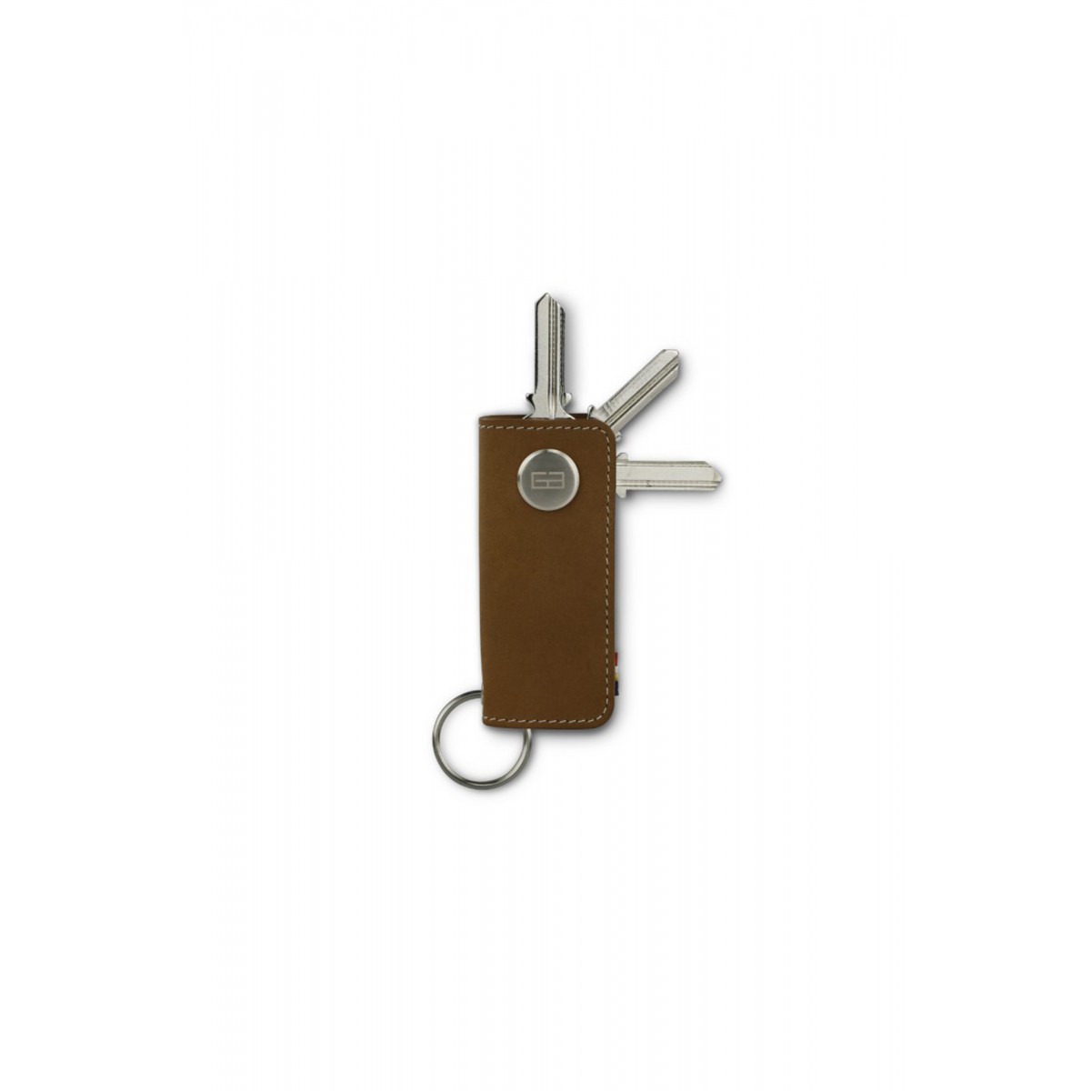 Garzini Lusso Key Holder - Vintage - Camel Brown