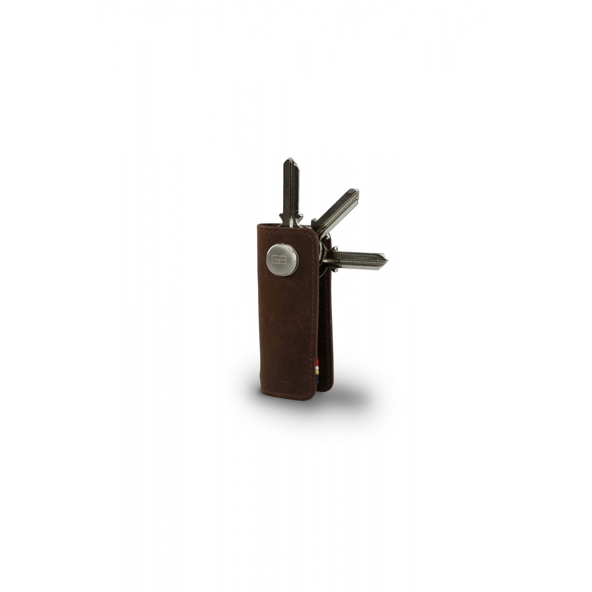 Garzini Lusso Key Holder - Brushed - Brown