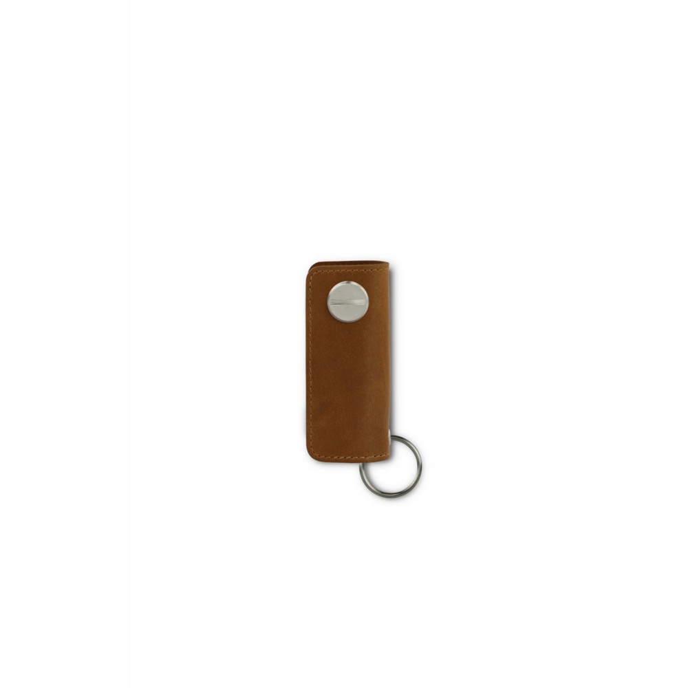 Garzini Lusso Key Holder - Brushed - Cognac