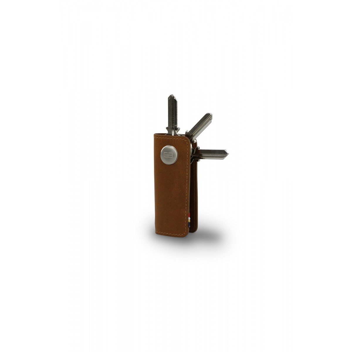 Garzini Lusso Key Holder - Brushed - Cognac