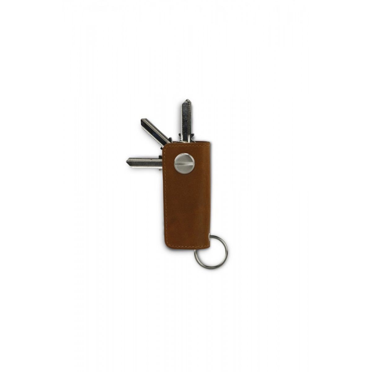 Garzini Lusso Key Holder - Brushed - Cognac