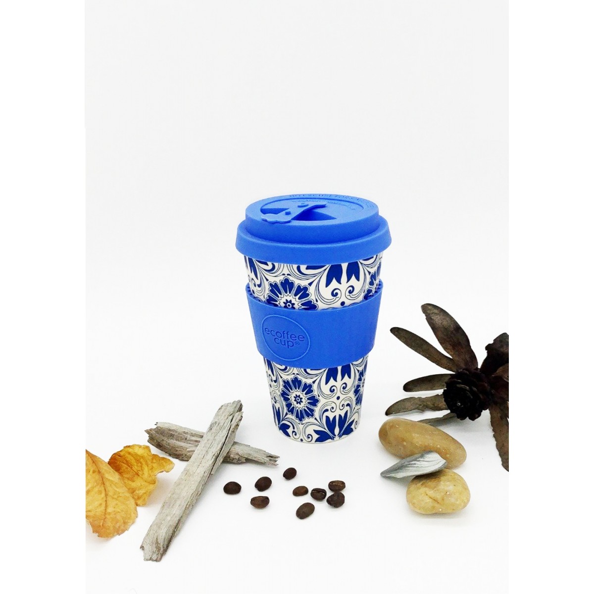 Ecoffee Eco Cup With Lid - Delft Touch - 400ml