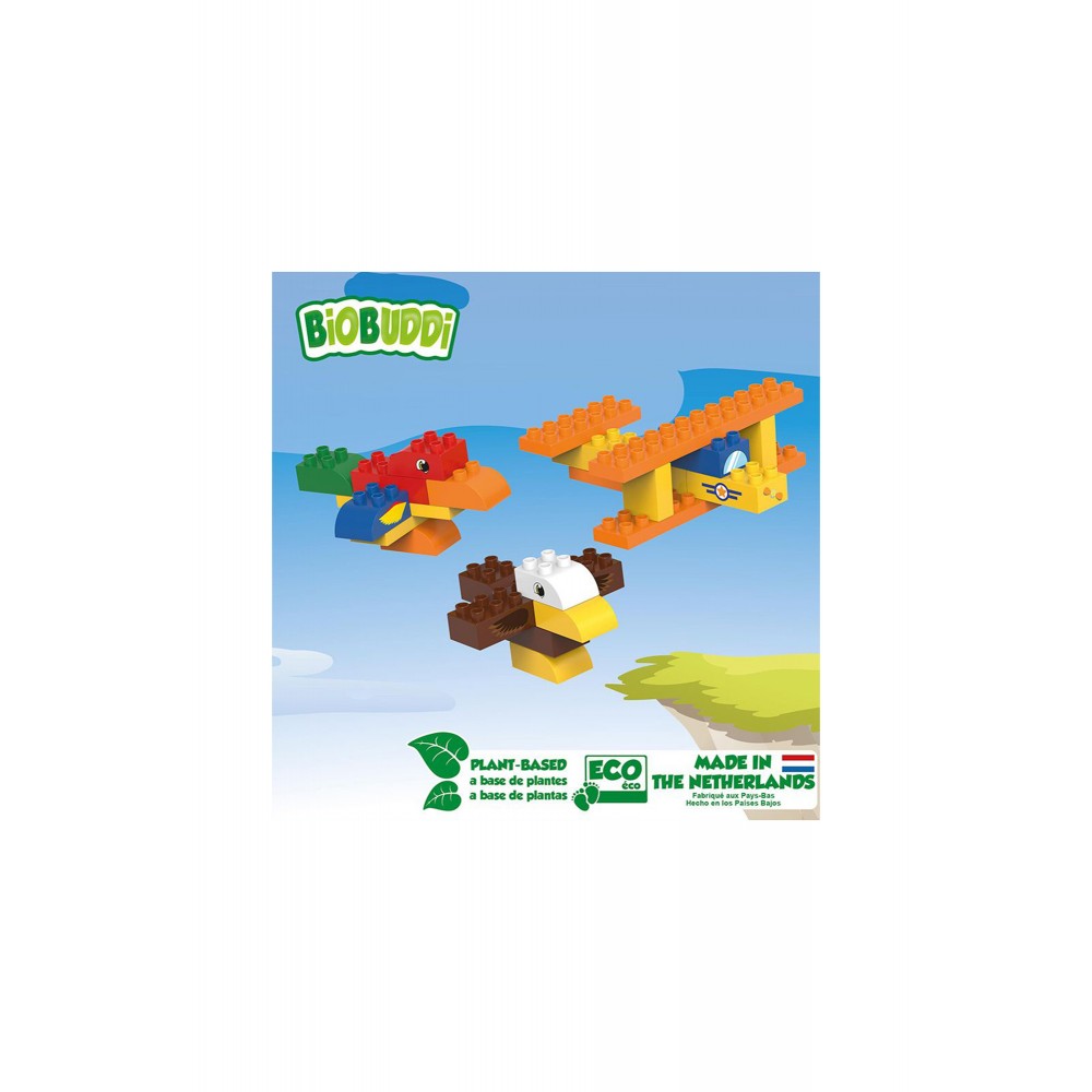Biobuddi Οικολογικά Παιχνίδια - Τουβλάκια - Animal Planet: Αεροπλάνο