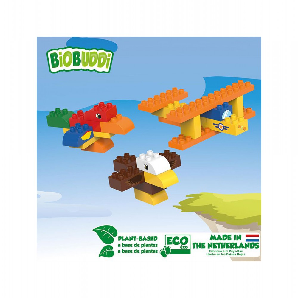 Biobuddi Οικολογικά Παιχνίδια - Τουβλάκια - Animal Planet: Αεροπλάνο