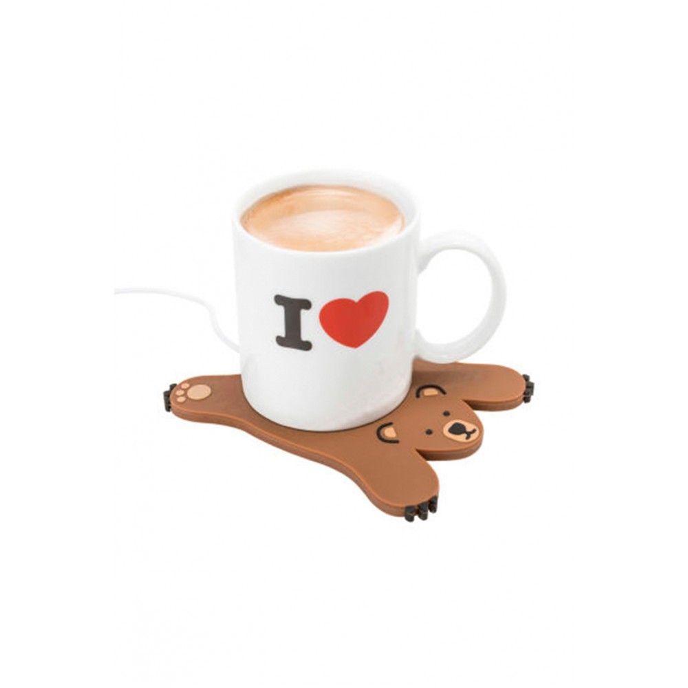 Mustard -  Θερμαντήρας Κούπας USB - Sleepy Bear - Καφέ