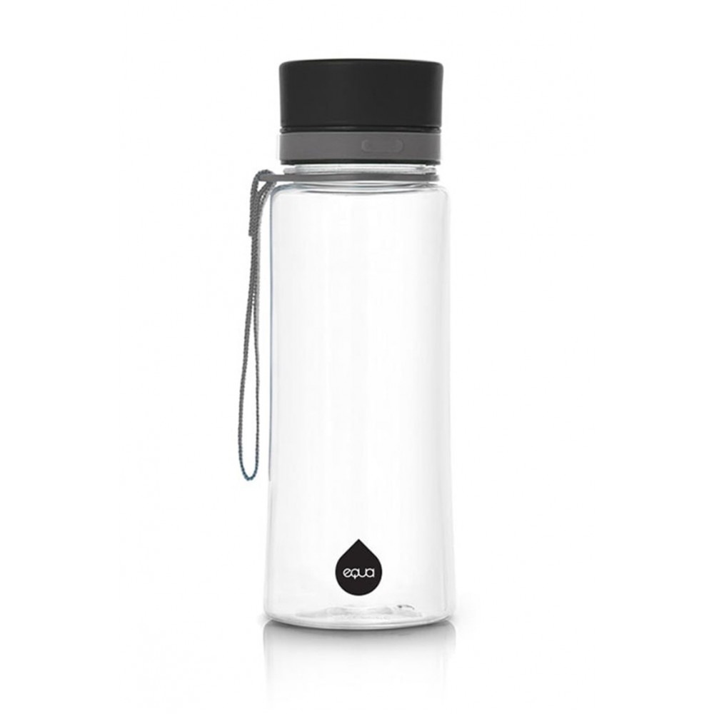 Equa - Plain Black BPA free bottle - 600ml