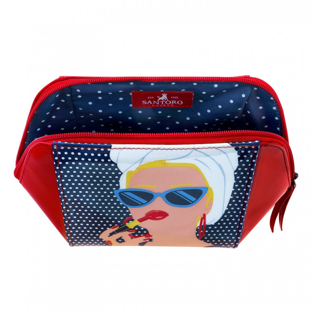 Santoro London - Necessaire Lady Red - 15 x 23 x 9.5cm