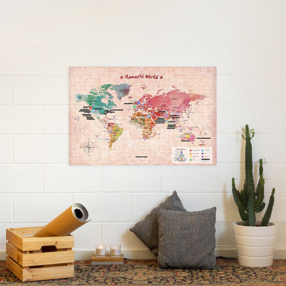 Woody Παγκόσμιος Χάρτης Φελλού Namaste Edition - XL