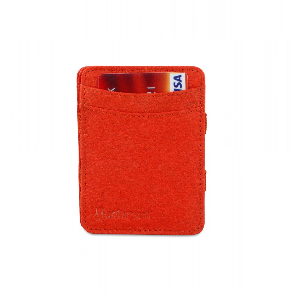 Hunterson Magic Wallet - Vegan Πορτοφόλι με RFID - Κόκκινο Πάπρικα