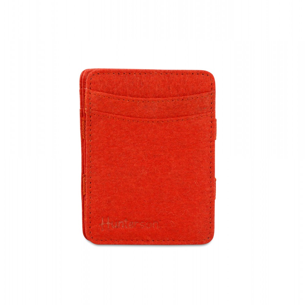 Hunterson Magic Wallet - Vegan Πορτοφόλι με RFID - Κόκκινο Πάπρικα